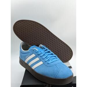 Men's 10.5 - Adidas VL Court 2.0 JI0496 Suede Upper Blue White New In Box